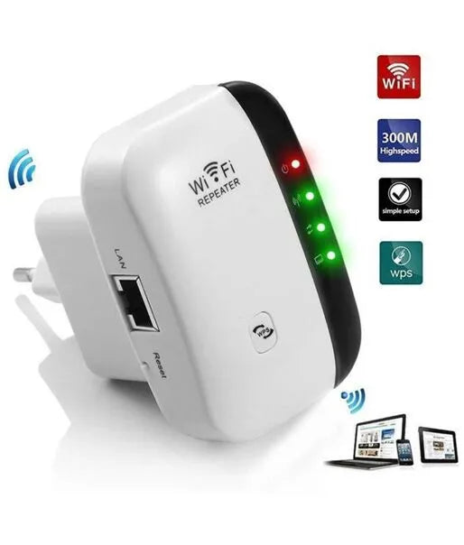 RÉPÉTEUR WIFI AMPLIFICATEUR DE SIGNAL RÉSEAU AVEC PORT ETHERNET 300MBPS