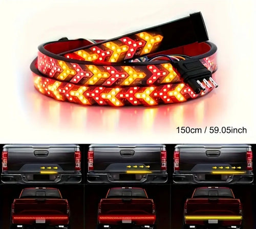 152.5cm LED Arrow Light Strip for Trucks | Red & Yellow Flowing