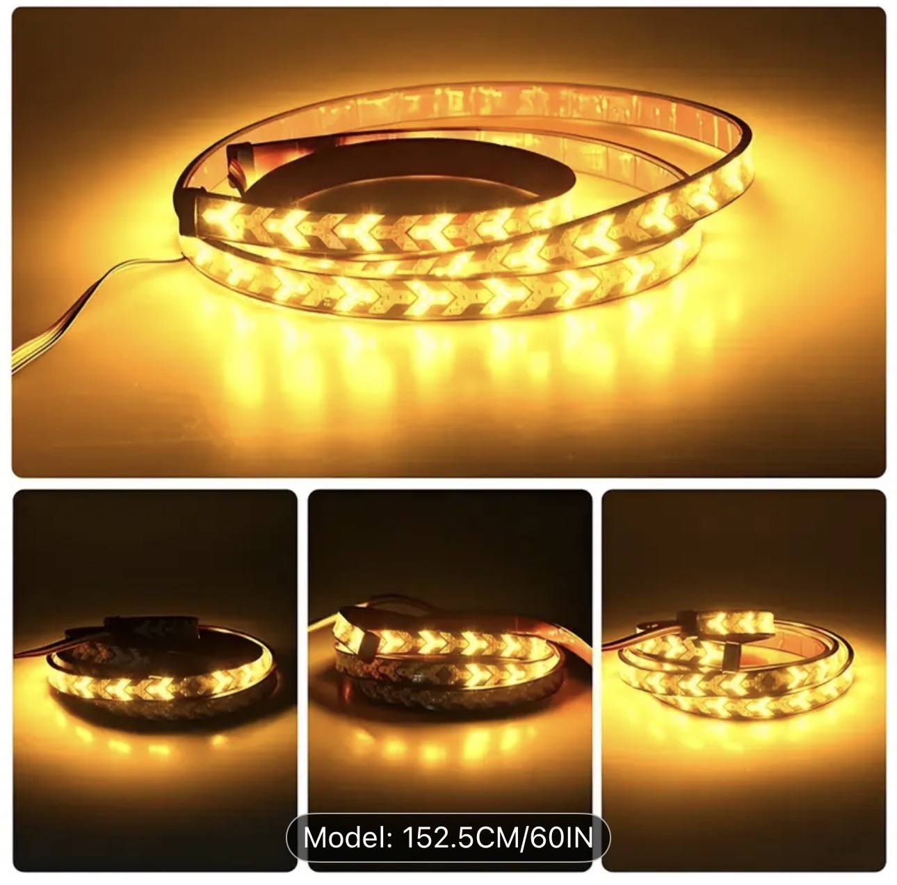 152.5cm LED Arrow Light Strip for Trucks | Red & Yellow Flowing