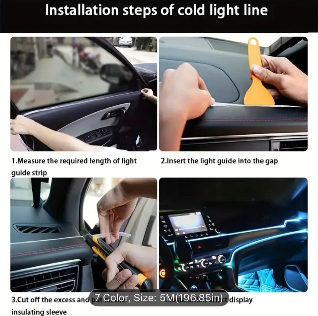 5m Car Interior Additions EL Cold Light LED Ambient Light | USB