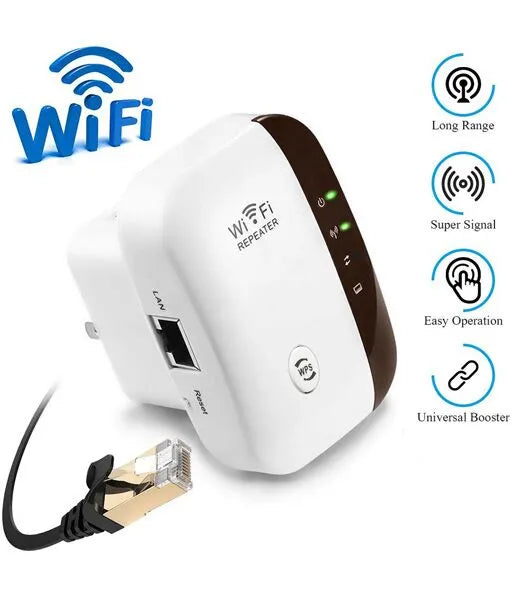 RÉPÉTEUR WIFI AMPLIFICATEUR DE SIGNAL RÉSEAU AVEC PORT ETHERNET 300MBPS